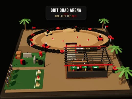 Still from the Grit Quad Arena 3D animation
